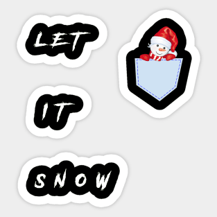 LET IT SNOW CHRISTMAS Sticker